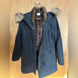 Women’s Abercrombie & Fitch Extra Heavy Parka Jacket Sz small Black